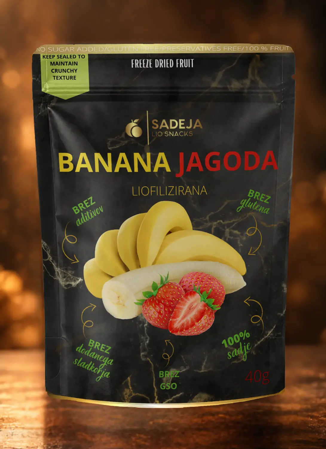 liofilizirana banana jagoda
