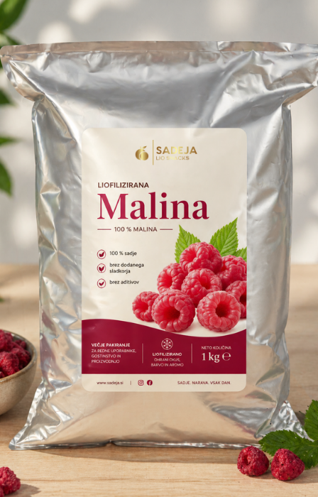 liofilizirane maline cele (1 kg)
