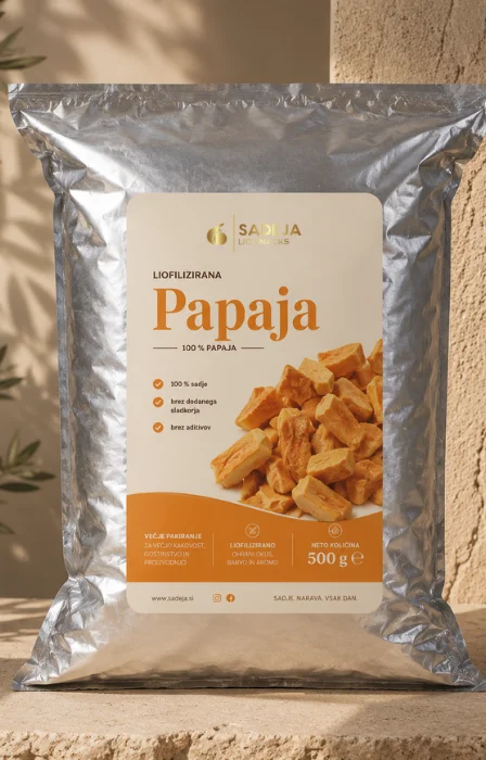 liofilizirana papaja – rezine (500 g)